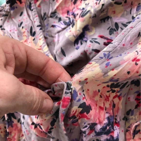 Floral  Print Cold Shoulder Wrap Dress - Picture 7 of 10